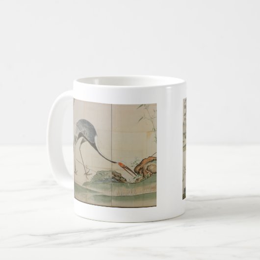 Mug Grues, pins, et bambou (Devant gauche)