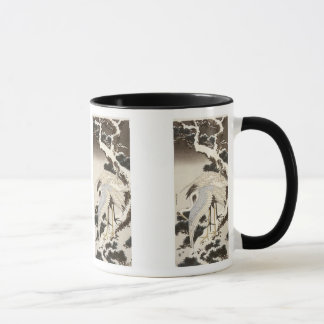 Mug Grues sur un arbre à pins, Hokusai, 1832 Mugs, Ste