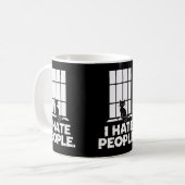 Mug Grumpy Amoureux de les chats anti-sociaux Funny Ch (Devant gauche)