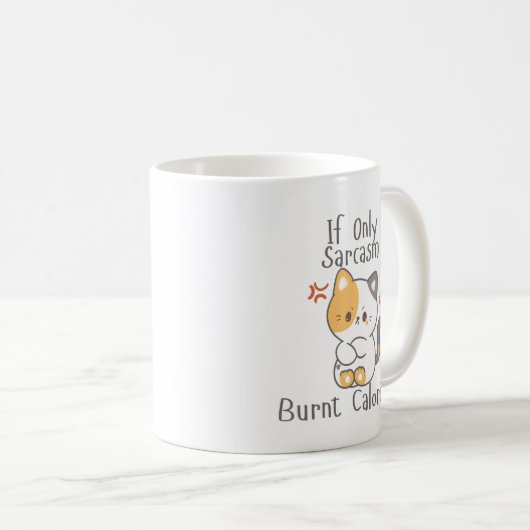 Mug Grumpy Cat Energy - Le sarcasme ne brûle pas les c (Devant droit)