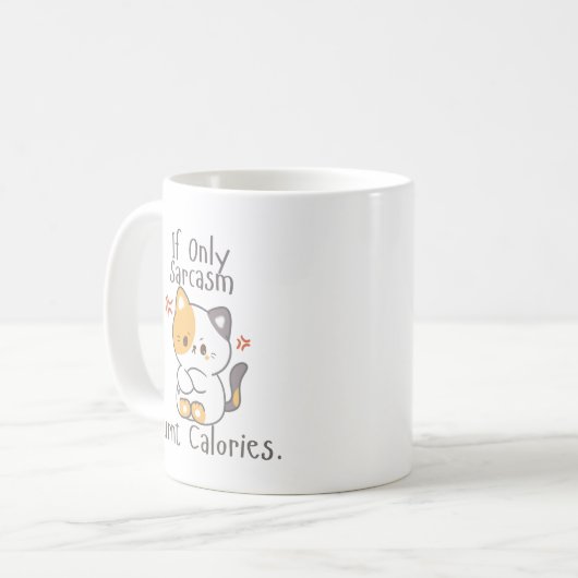 Mug Grumpy Cat Energy - Le sarcasme ne brûle pas les c (Devant gauche)