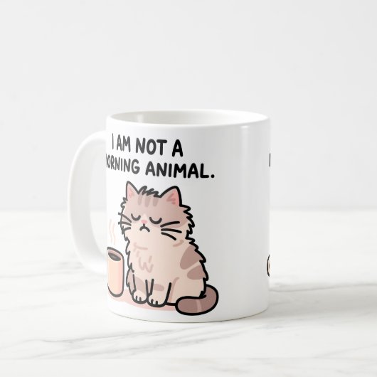 Mug Grumpy Cat Morning Humor (Devant gauche)