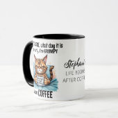 Mug Grumpy Funny Chat Boire Citation De Café (Devant gauche)