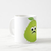 Mug Grumpy Fuzzy Pear Visage Fruit drôle Caractère (Devant gauche)