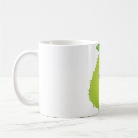 Mug Grumpy Fuzzy Pear Visage Fruit drôle Caractère (Gauche)