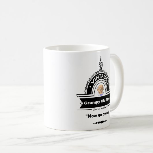 Mug Grumpy Old Man Club Amusant "Over the Hill" (Devant droit)