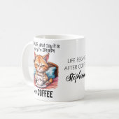 Mug Grumpy Orange Chat Boire Café Drôle Citation (Devant gauche)