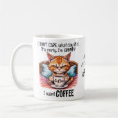 Mug Grumpy Orange Chat Boire Café Drôle Citation (Gauche)