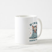 Mug Grumpy Sphynx Cat Cold Humor Cartoon Design (Devant droit)