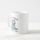 Mug Grumpy Sphynx Cat Cold Humor Cartoon Design (Devant gauche)