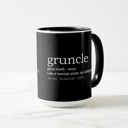 Mug Gruncle for best uncle (Devant droit)