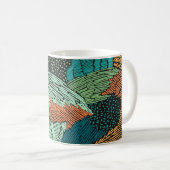 Mug Grunge Abstrait : Conception Motif transparente. (Devant droit)