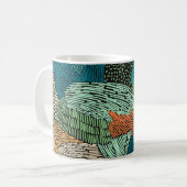 Mug Grunge Abstrait : Conception Motif transparente. (Devant gauche)