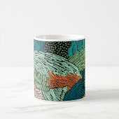Mug Grunge Abstrait : Conception Motif transparente. (Centre)