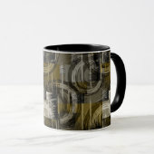 Mug Grunge abstrait, marron monochrome (Devant droit)