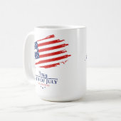 Mug Grunge American Flag Happy 4 juillet ID1104 (Devant gauche)