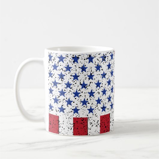 Mug Grunge American Peace Flag État américain National (Gauche)