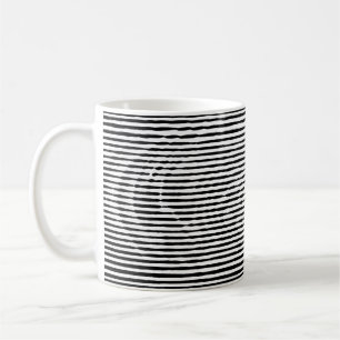 Mug grunge art abstrait brut aléatoire lignes horizont
