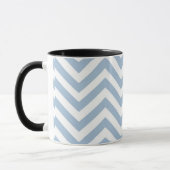 Mug Grunge bleu-clair Chevron texturisé (Gauche)