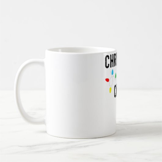 Mug Grunge Christmas Lights Party Équipage corresponda (Gauche)