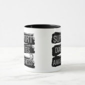 Mug Grunge de conscience de diabète de soutien (Centre)