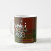 Mug Grunge de tartan de Dundee (Devant gauche)