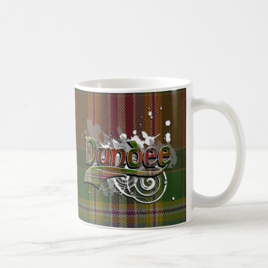 Mug Grunge de tartan de Dundee (Droite)