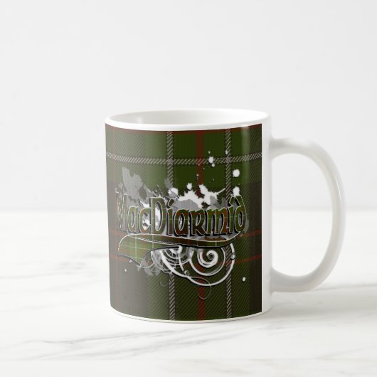 Mug Grunge de tartan de MacDiarmid (Droite)