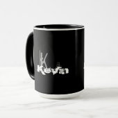 Mug Grunge décorée d'un monogramme (Devant gauche)