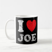Mug Grunge détendu Style épuisé J'aime Joe (Gauche)