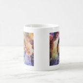 Mug Grunge florale de tigre blanc (Centre)