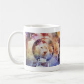 Mug Grunge florale de tigre blanc (Gauche)