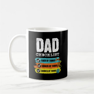 Mug Grunge Funny Papa Liste de vérification