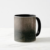 Mug Grunge Moderne Abstrait Rose Noir Or (Devant droit)