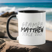 Mug Grunge moderne noir et blanc pour le Grampa Cool