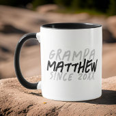 Mug Grunge moderne noir et blanc pour le Grampa Cool