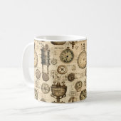 Mug Grunge Rustic Steampunk Horloge (14) (Devant gauche)