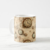 Mug Grunge Rustic Steampunk Horloge (6) (Devant gauche)