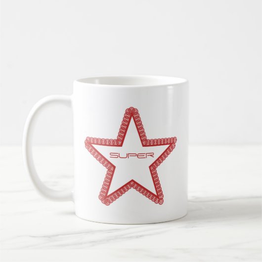 Mug Grunge Superstar Mug, Rouge (Gauche)