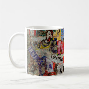 Mug Grunge texturé design arrière - plan avec vieux dé