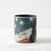 Mug Grunge USA Drapeau Bernese Mountain Dog (Centre)