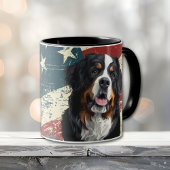 Mug Grunge USA Drapeau Bernese Mountain Dog