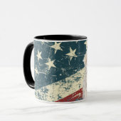 Mug Grunge USA Drapeau Great Pyrenees Chien (Devant gauche)