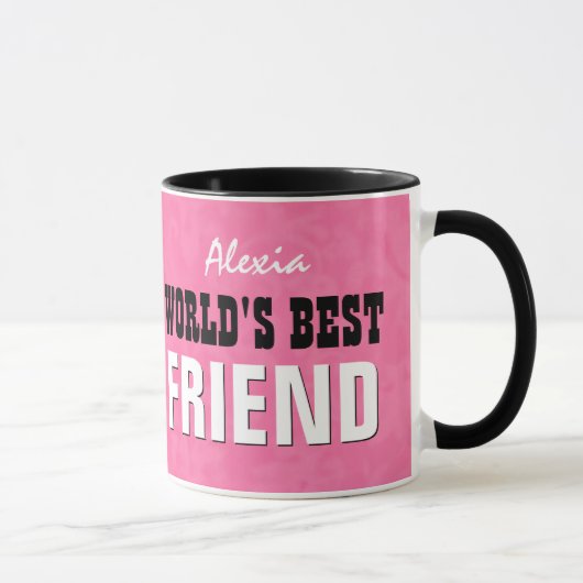 Mug Grunge V25 de rose du meilleur ami du monde (Droite)