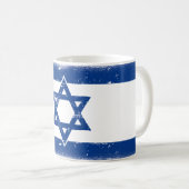 Mug Grungge du drapeau israélien (Devant droit)
