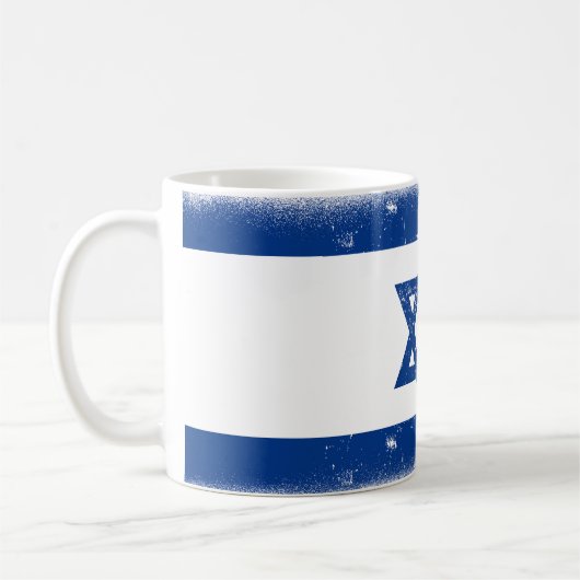 Mug Grungge du drapeau israélien (Gauche)