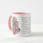 Mug Guadalupe Vierge Mère Marie Mémorare prière (Devant gauche)