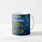 Mug Guadeloupe 971 Vintage Map (Devant droit)