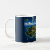 Mug Guadeloupe 971 Vintage Map (Gauche)