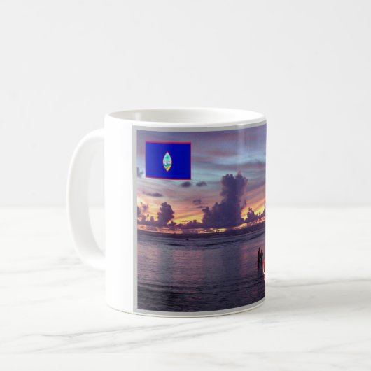 Mug Guam - Coucher de soleil - (Devant gauche)